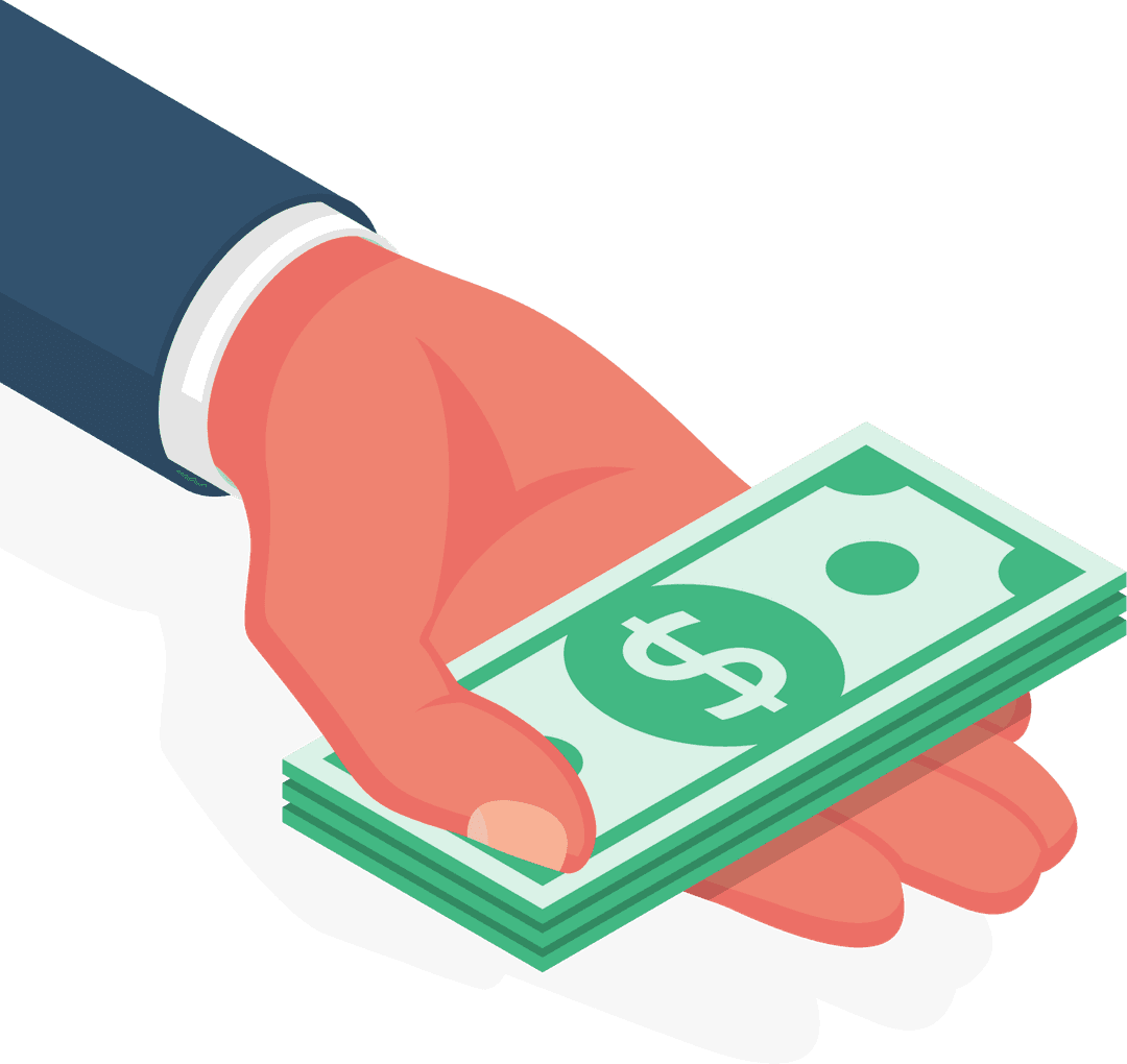 Hand holding cash